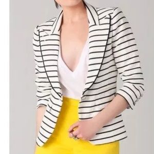 Smythe Les Vestes Striped One Button Blazer Size 6